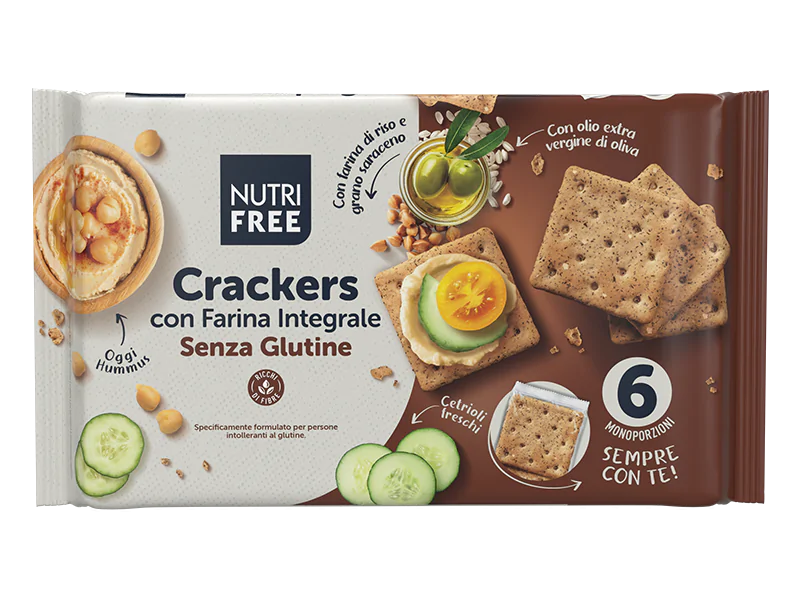 NUTRI FREE CRACKERS CON FARINA INTEGRALE