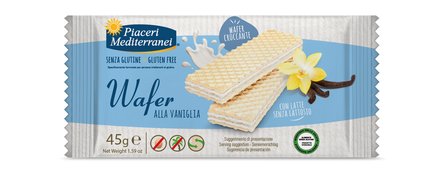 PIACERI MEDITERRANEI WAFER ALLA VANIGLIA MONOPORZIONE