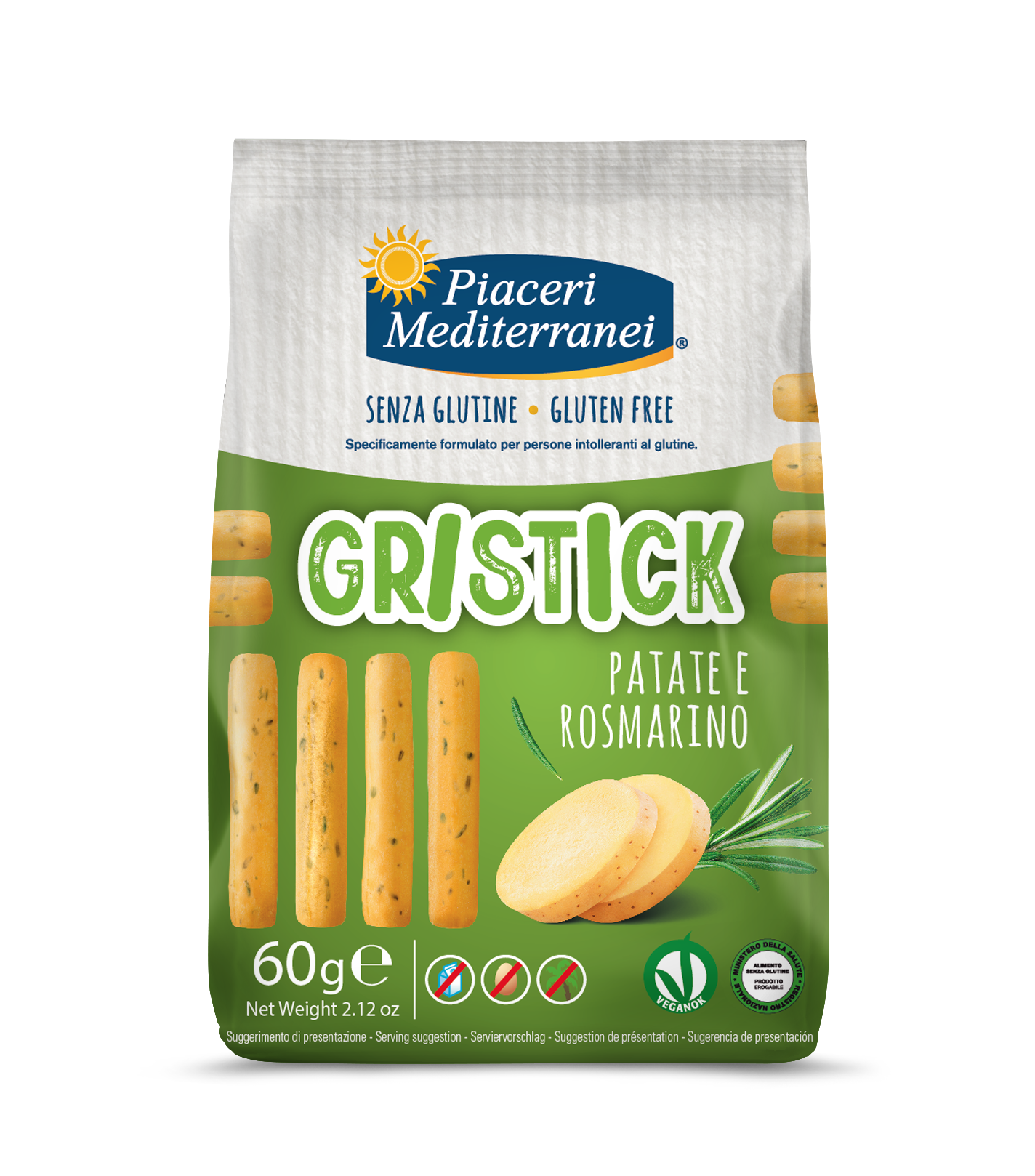 PIACERI MEDITERRANEI GRISTICK PATATE E ROSMARINO
