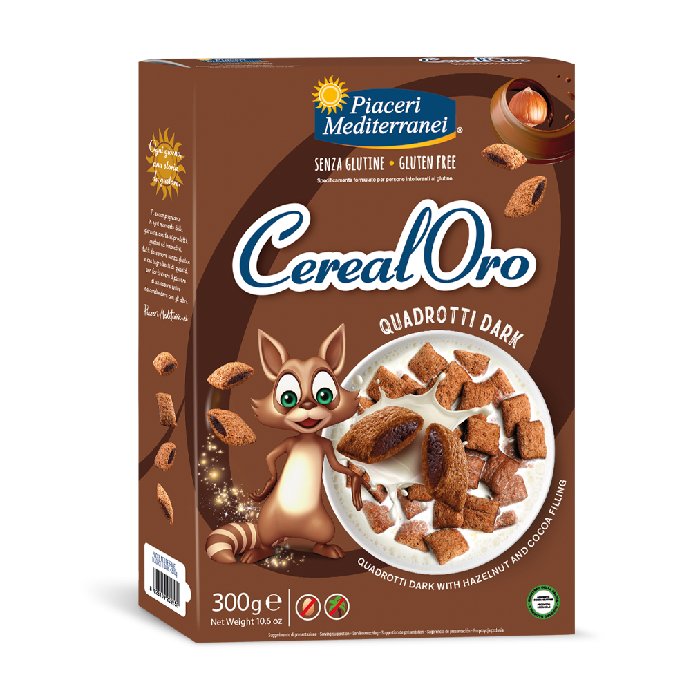 PIACERI MEDITERRANEI CEREALORO QUADROTTI DARK