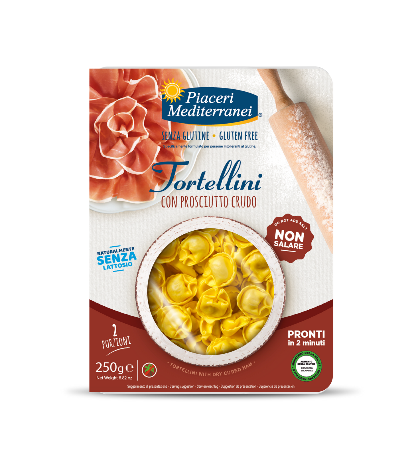 PIACERI MEDITERRANEI TORTELLINI CON CRUDO