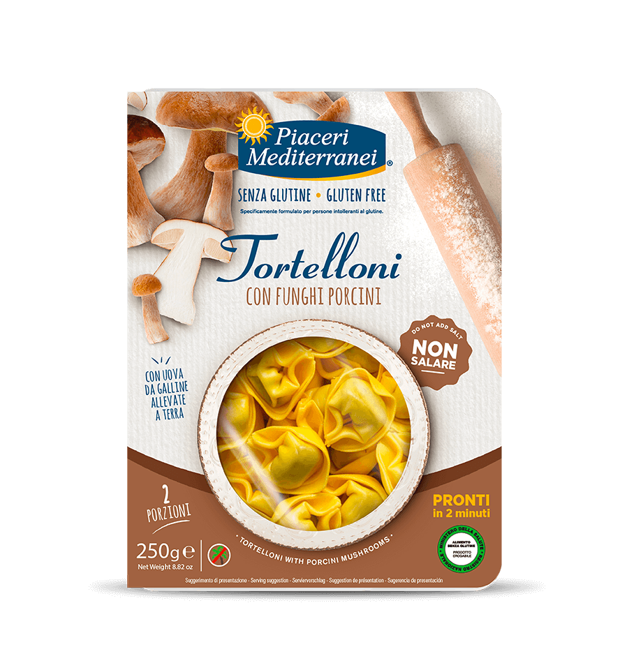 PIACERI MEDITERRANEI TORTELLONI CON FUNGHI