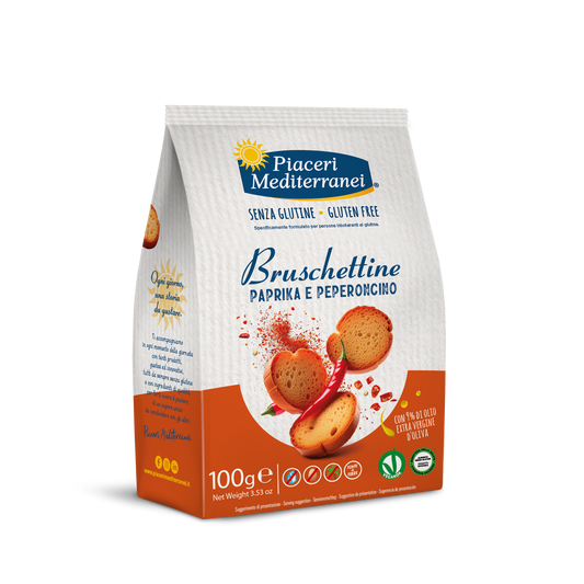 PIACERI MEDITERRANEI BRUSCHETTINE PAPRIKA E PEPERONCINO