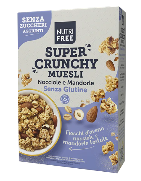 NUTRI FREE SUPER CRUNCHY MUESLI NOCCIOLE E MANDORLE