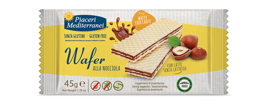 PIACERI MEDITERRANEI WAFER ALLA NOCCIOLA MONOPORZIONE