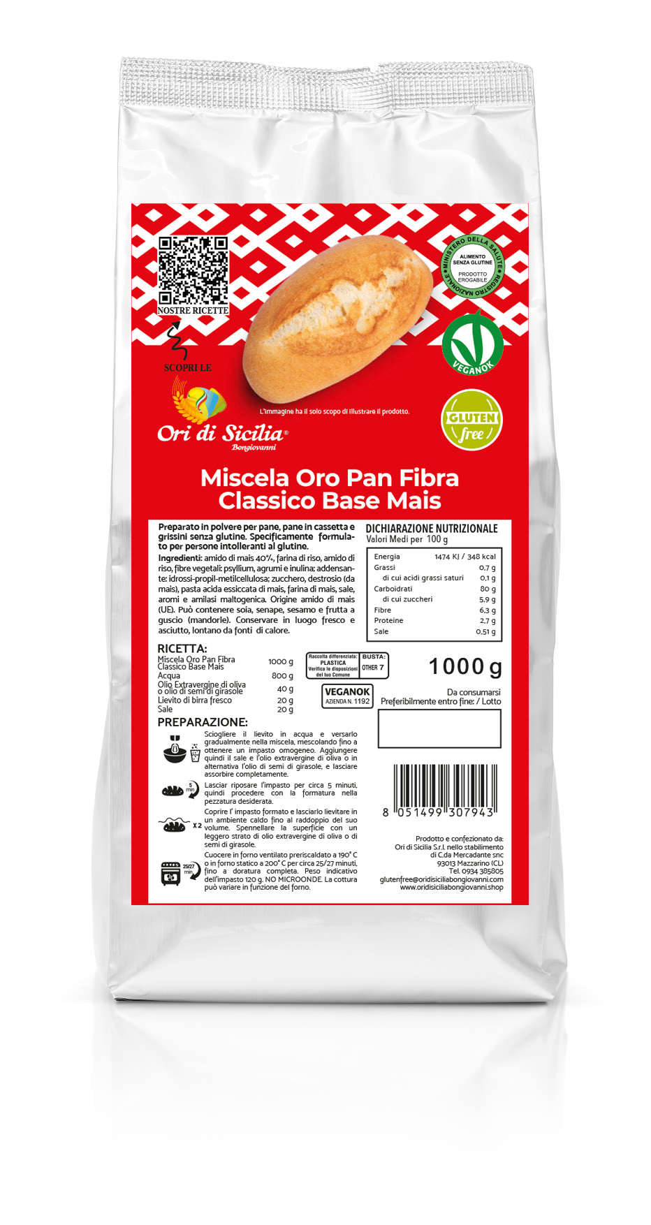 ORI DI  SICILIA PAN FIBRA CLASSICO BASE MAIS