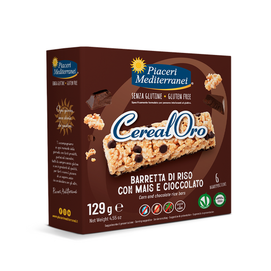 PIACERI MEDITERRANEI BARRETTE DI RISO CON MAIS E CIOCCOLATO