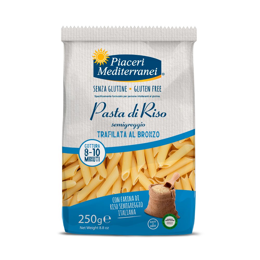 PIACERI MEDITERRANEI PENNE RIGATE DI RISO