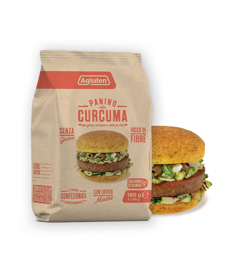 AGLUTEN PANINO ALLA CURCUMA E SEMI DI CHIA