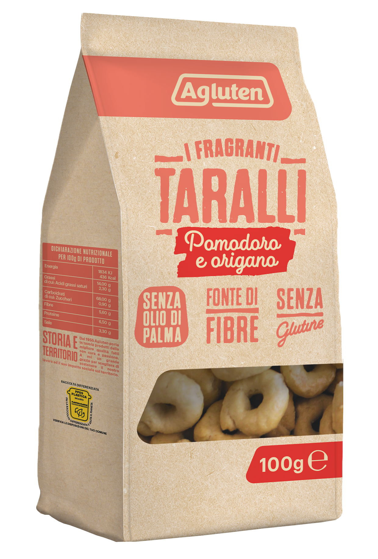 AGLUTEN TARALLI POMODORO E ORIGANO