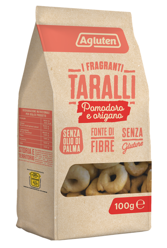 AGLUTEN TARALLI POMODORO E ORIGANO