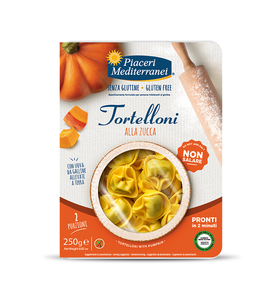 PIACERI MEDITERRANEI TORTELLONI ALLA ZUCCA