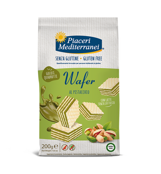 PIACERI MEDITERRANEI WAFER AL PISTACCHIO QUADROTTI