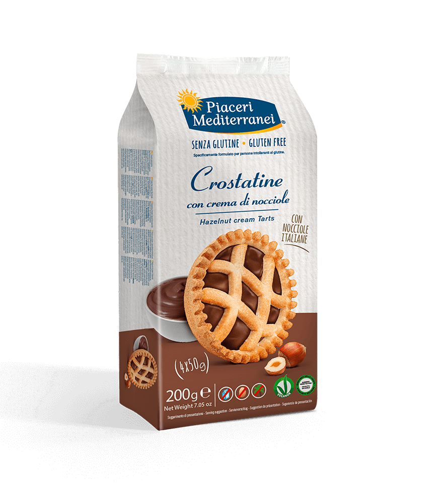 PIACERI MEDITERRANEI CROSTATINE CON CREMA DI NOCCIOLE
