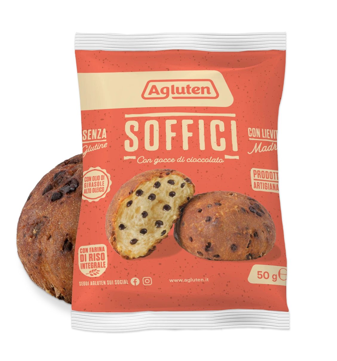 AGLUTEN SOFFICI CON GOCCE DI CIOCCOLATA