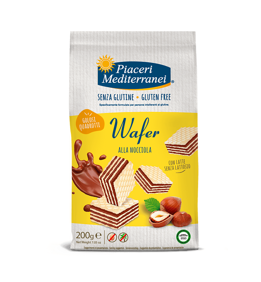 PIACERI MEDITERRANEI WAFER NOCCIOLA QUADROTTI